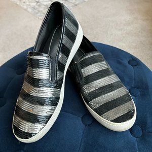 Michael Kors sequin slip on sneakers sz 8